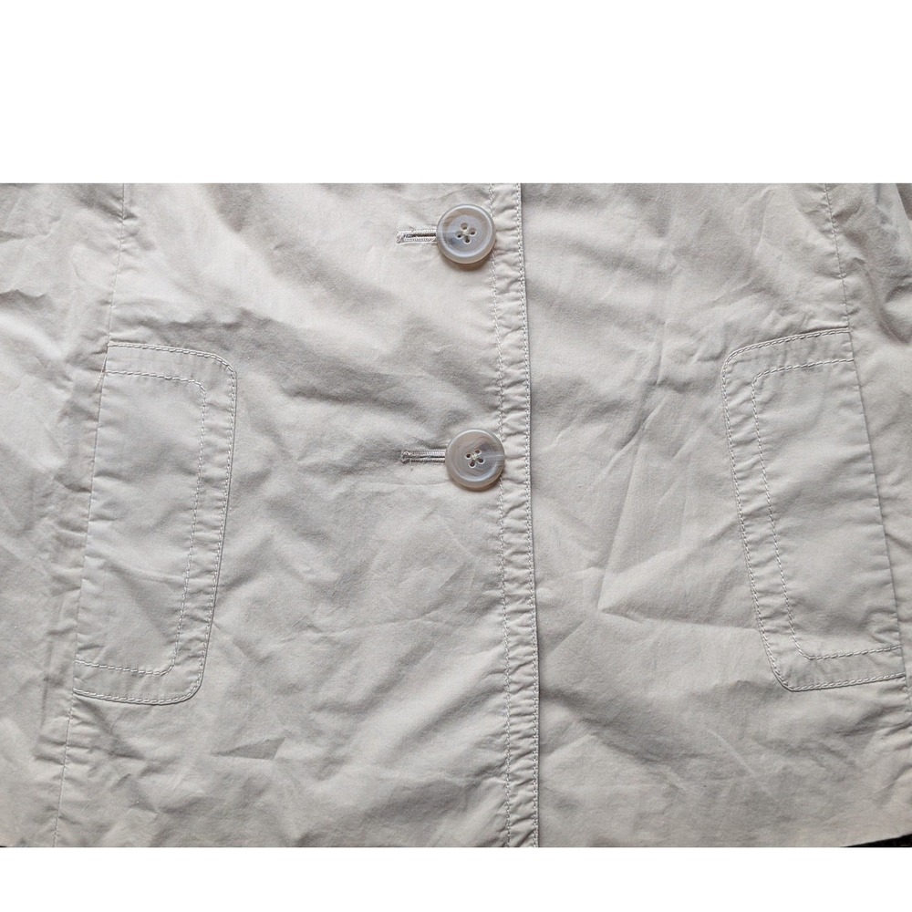 J.Crew Womens Tan Cotton Field Jacket Drawstring Funnel Neck Size 2Preppy Costal - Picture 4 of 7